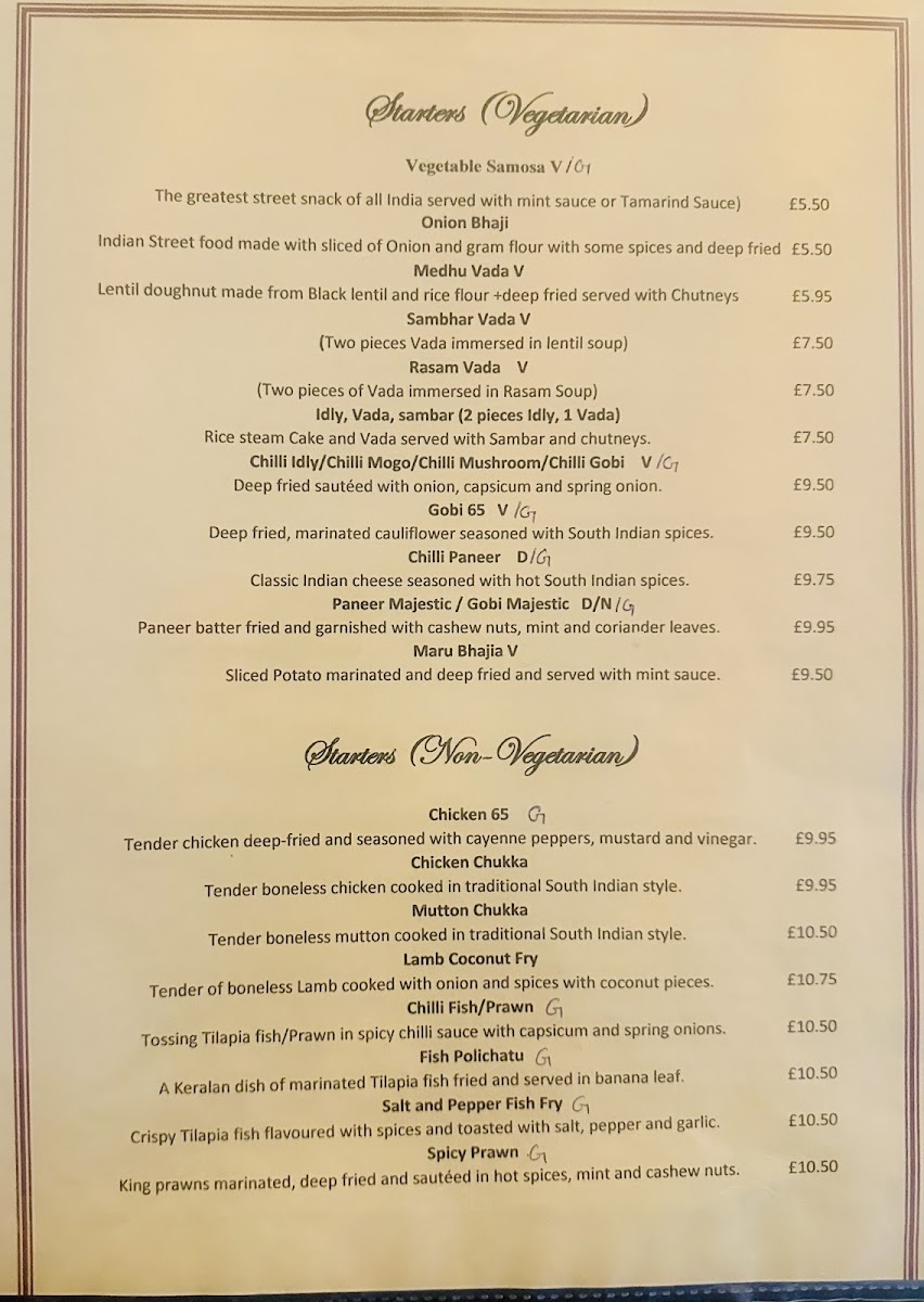 Menu Navaratna South Indian Restaurant, Croydon-1