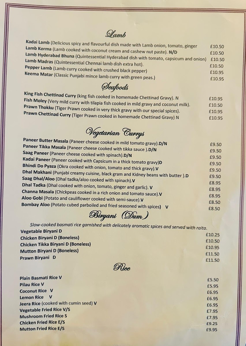 Menu Navaratna South Indian Restaurant, Croydon-5