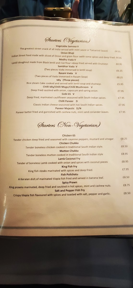 Menu Navaratna South Indian Restaurant, Croydon-7